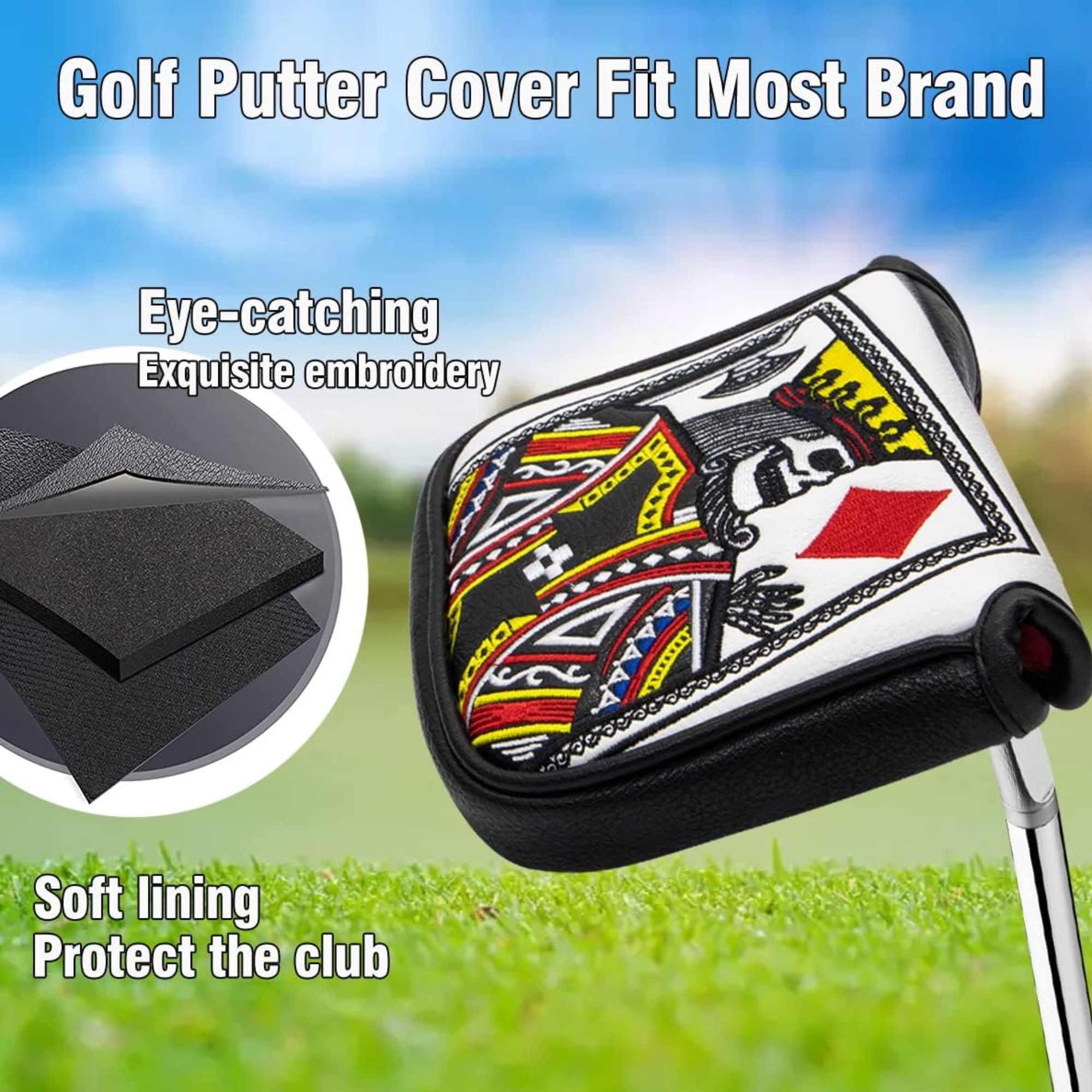 مضرب مطرقة مطرزة ملك القلوب مع - مراجعة Golf Tees وسعره