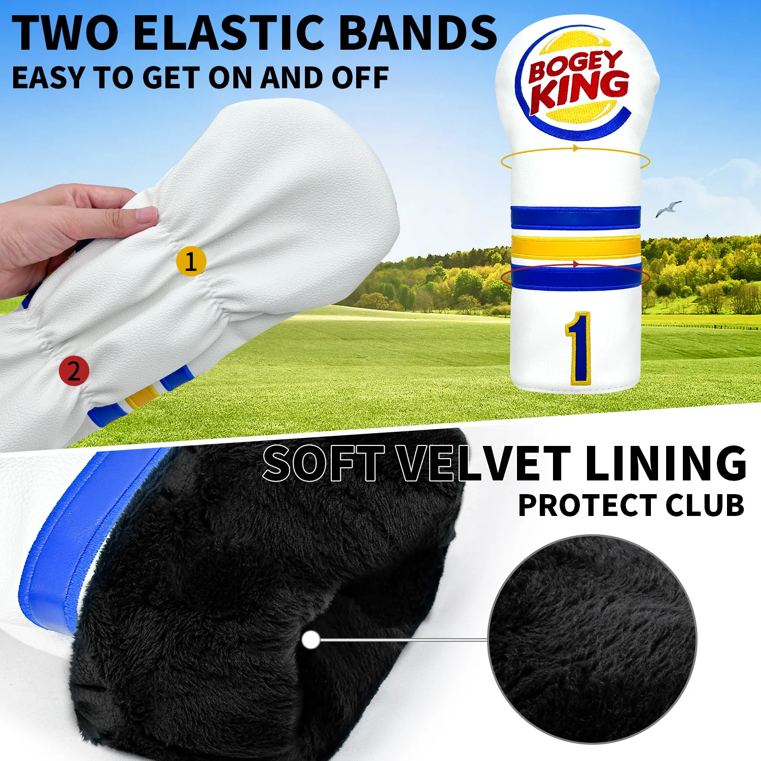 غطاء رأس مضرب الجولف الأبيض، ت - مراجعة Golf Driver وسعره