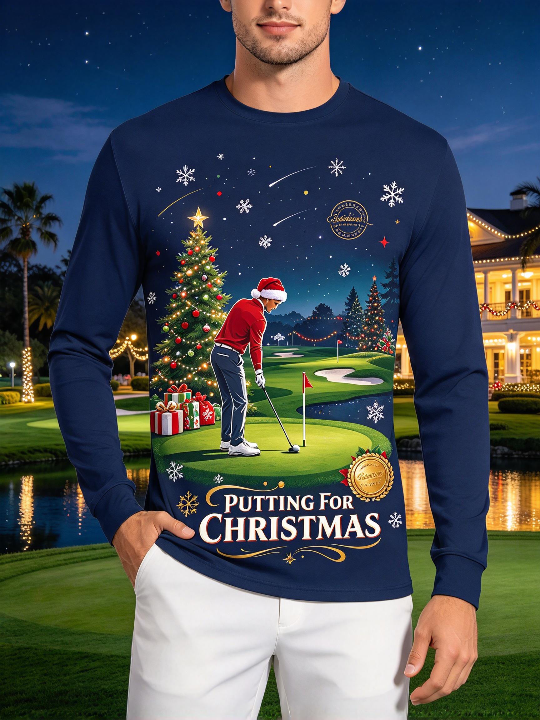 تي شيرت رجالي بأكمام طويلة بتص - مراجعة Golf Tees وسعره