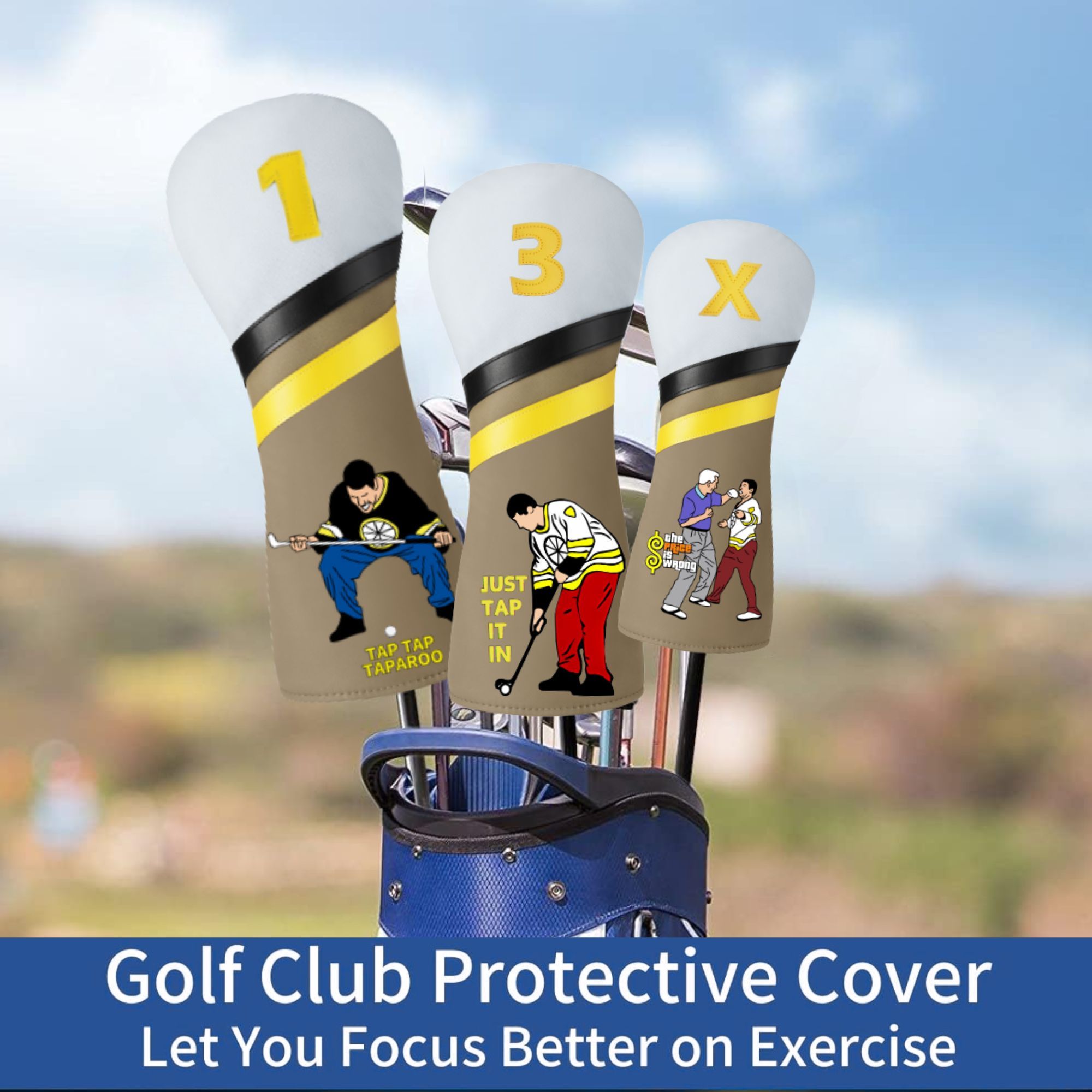 غطاء نادي الجولف المضحك Happy  - مراجعة Golf Tees وسعره