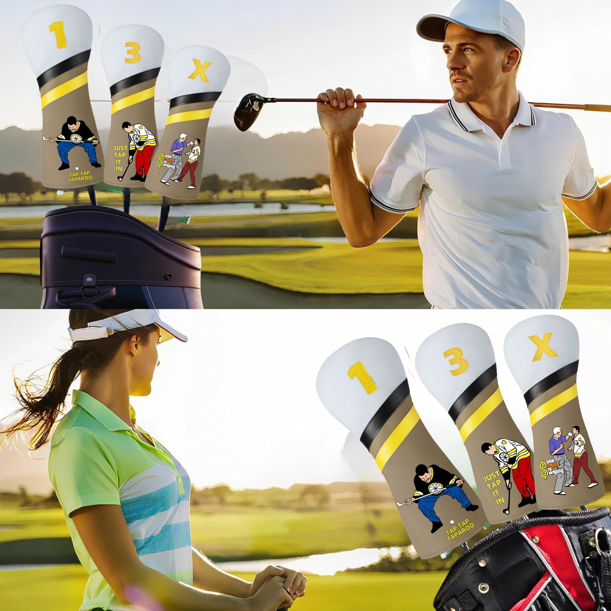 غطاء نادي الجولف المضحك Happy  - مراجعة Golf Tees وسعره